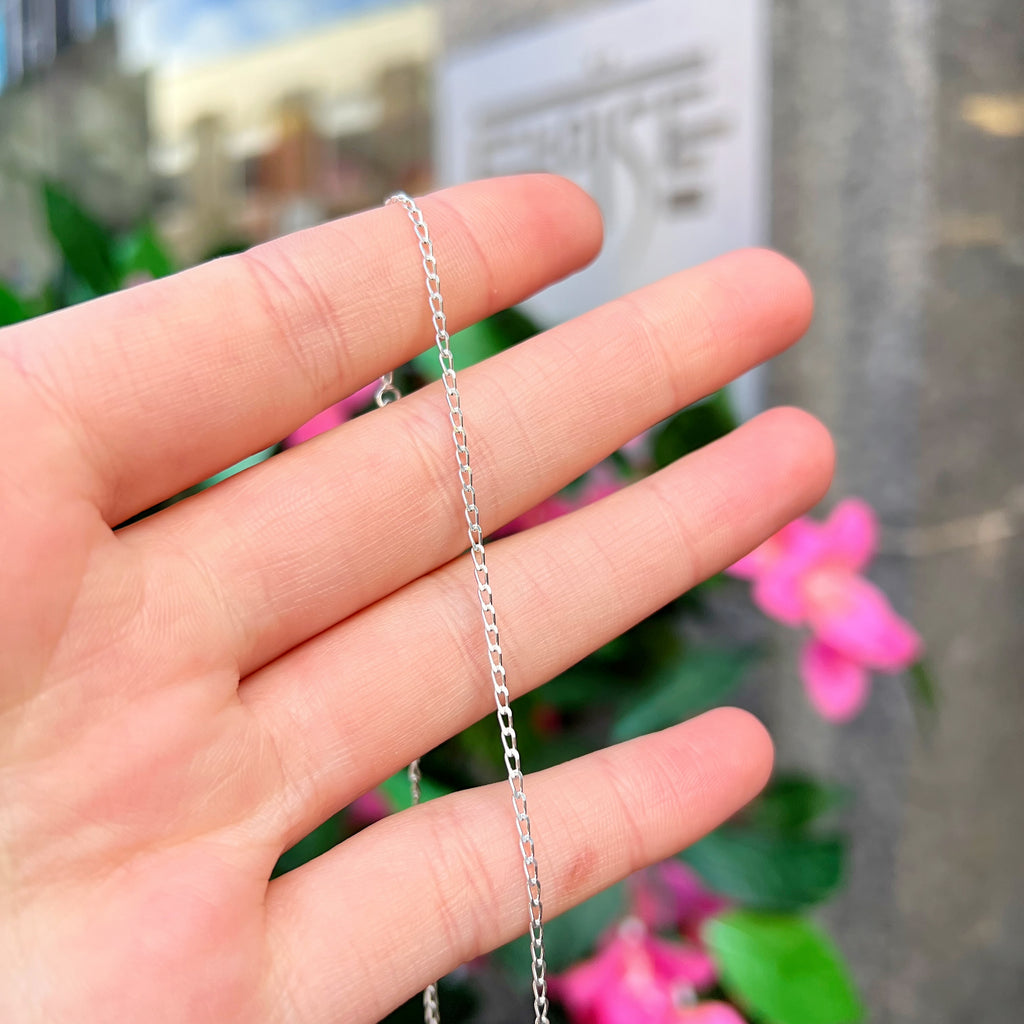 Oval Ruby Sterling Silver Dainty Necklace
