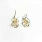 Cubic Zirconia Sterling Silver 9ct Gold Plated Drop Earrings | Unique & Co.