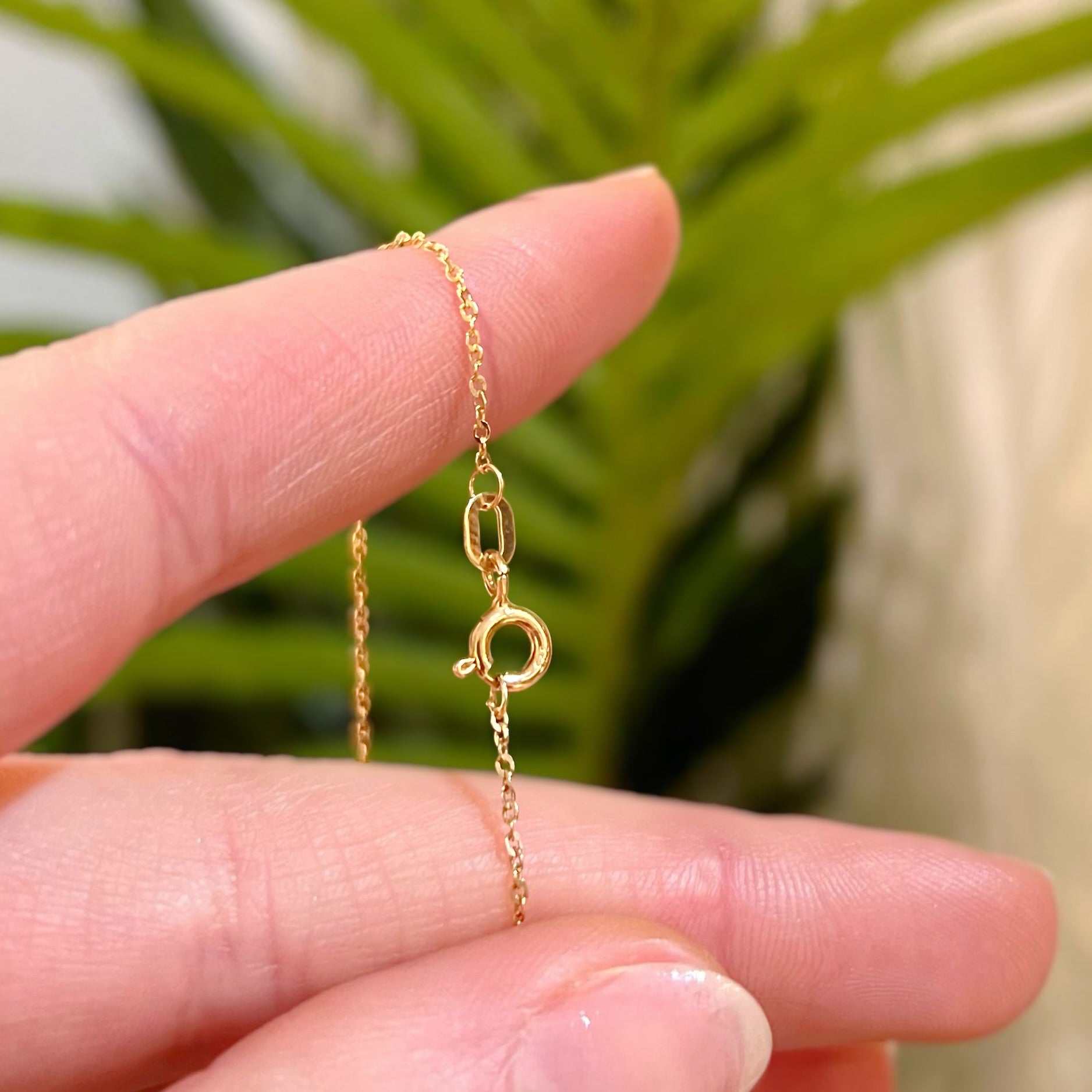 Citrine 9ct Yellow Gold Ginger Cat Dainty Necklace
