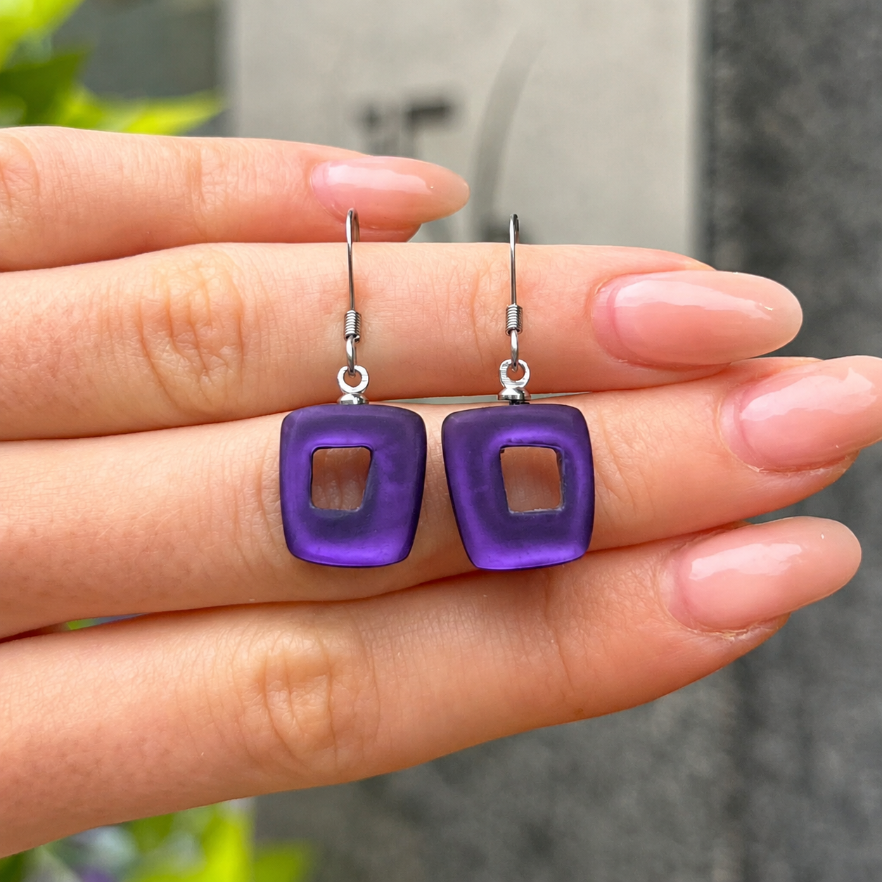 Pre-Order | Sweetpea Hollow Square Drop Earrings | Watch This Space