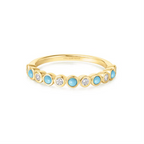 Turquoise & Cubic Zirconia Gold Ring | Size M ½ | Ania Haie