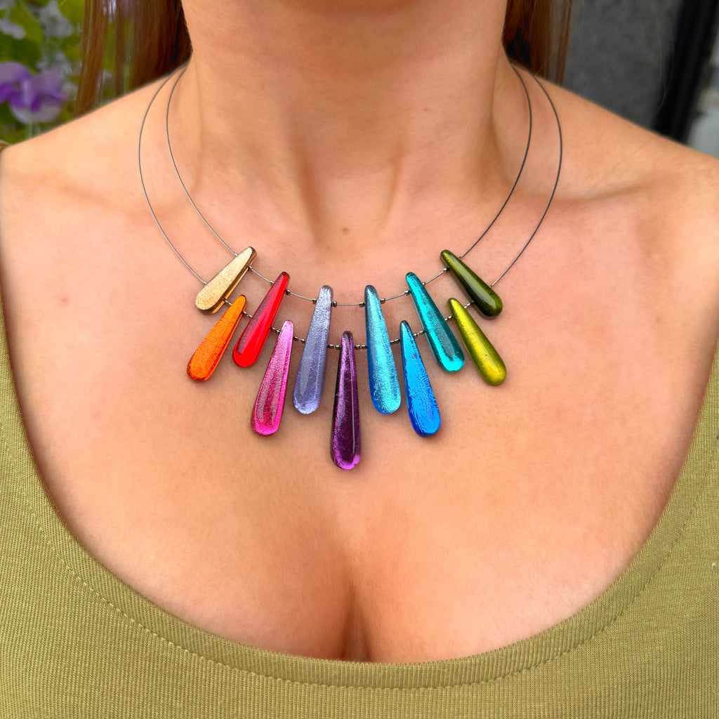 Pre Order | Rainbow Teardrop Necklace | Watch This Space