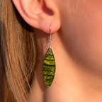 Pistachio Aztec Petal Drop Earrings | Watch This Space