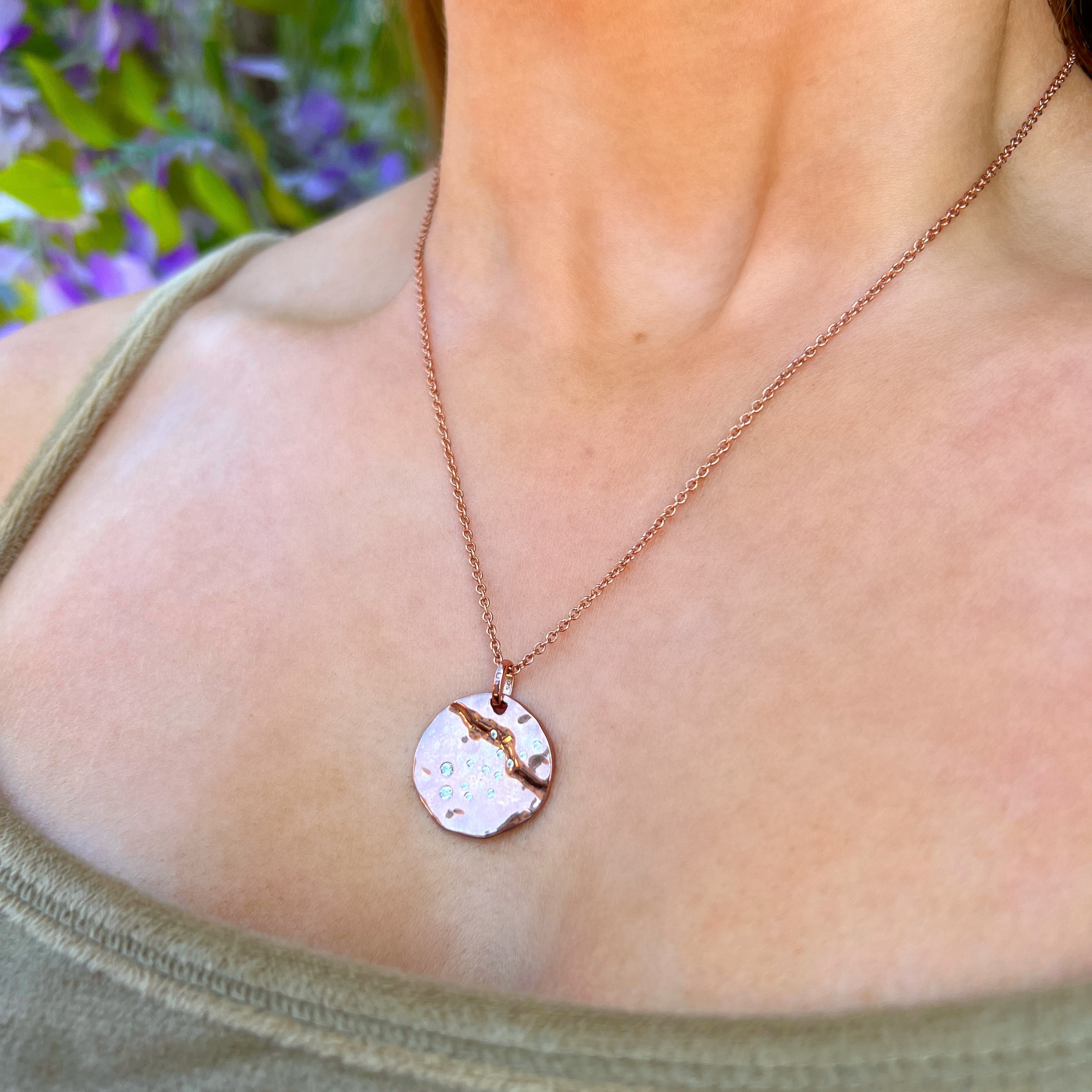 9ct Rose Gold Plated Star Sign Constellation Necklace