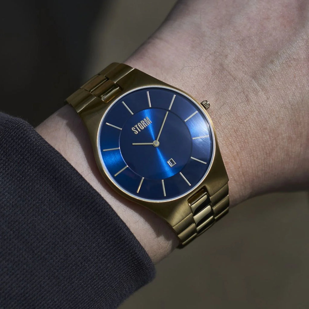 Storm Gents Slim-X XL Gold Blue Steel Watch