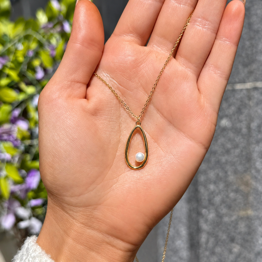 9ct Gold Plated Freshwater Pearl Necklace