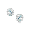 Pre-Order | Sterling Silver Sheila Fleet Enamel 'Arctic Stream' Stud Earrings