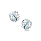 Pre-Order | Sterling Silver Sheila Fleet Enamel 'Arctic Stream' Stud Earrings