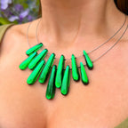 Green Teardrop Necklace | Watch This Space