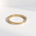 Modern Half Eternity Diamond 9ct Yellow Gold Band Ring | Size L ½
