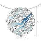 Pre-Order | Scottish 'Arctic Stream' Blue Hand Enamelled Necklace | Sheila Fleet