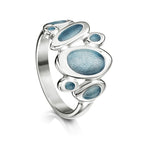 Pre-Order | Scottish 'Shoreline Pebble' Enamel Sterling Silver Dress Ring | Sheila Fleet