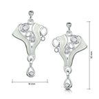 Scottish Enamel 'Arctic Stream' Sterling Silver Drop Earrings | Sheila Fleet