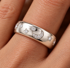 Sterling Silver Celestial Chunky Ring | Ania Haie