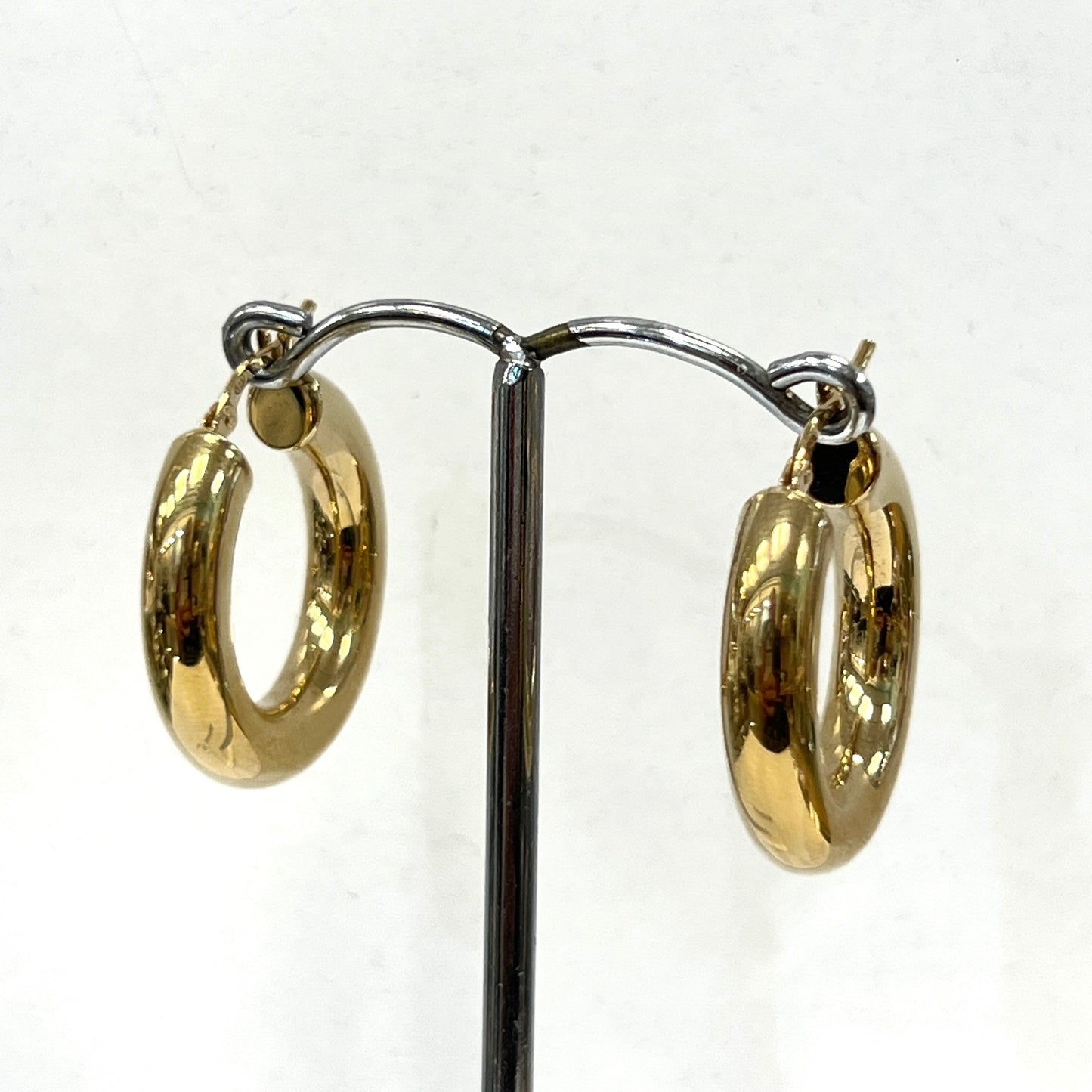 Mini 9ct Gold Plated on Sterling Silver Chunky Hoop Earrings