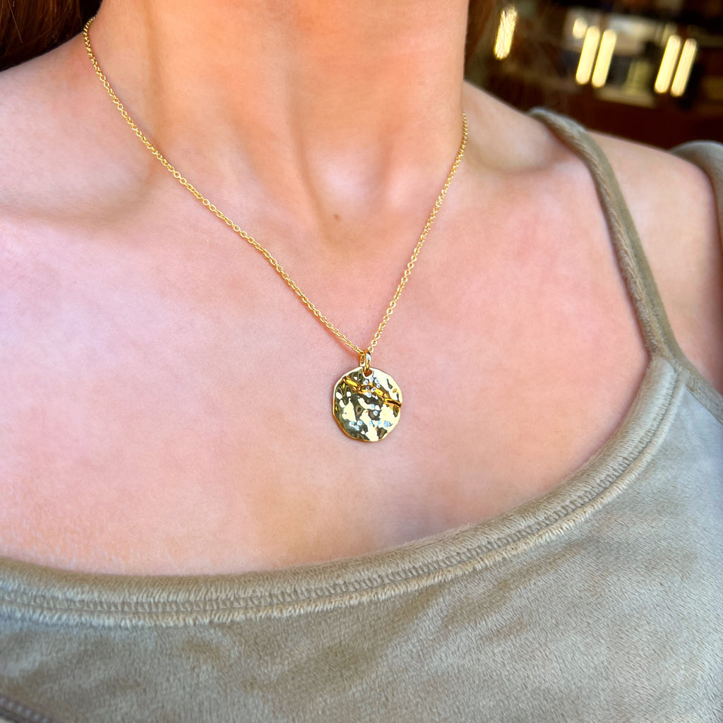 9ct Yellow Gold Plated Star Sign Constellation Necklace