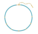 Turquoise 14ct Gold Plated Beaded Necklace | Ania Haie