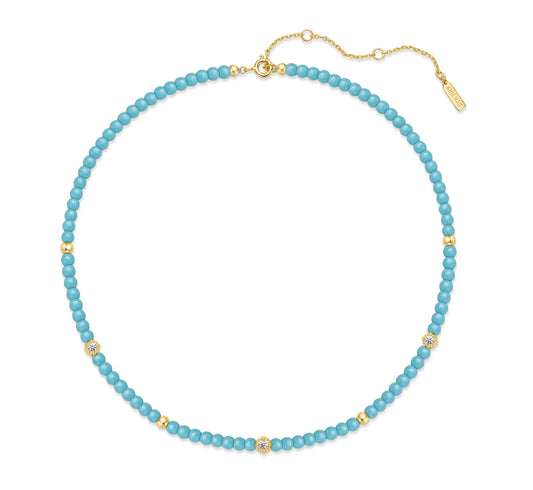 Ania Hae Gold Turquoise Beaded Necklace