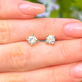 Cubic Zirconia 9ct Yellow Gold Stud Earrings