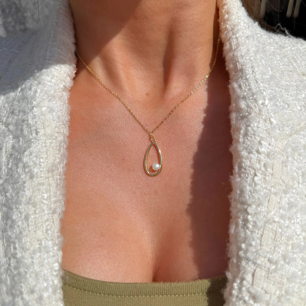 9ct Gold Plated Freshwater Pearl Necklace