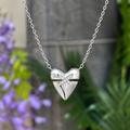 Heart Kiss Pave Sterling Silver Necklace | Ania Haie