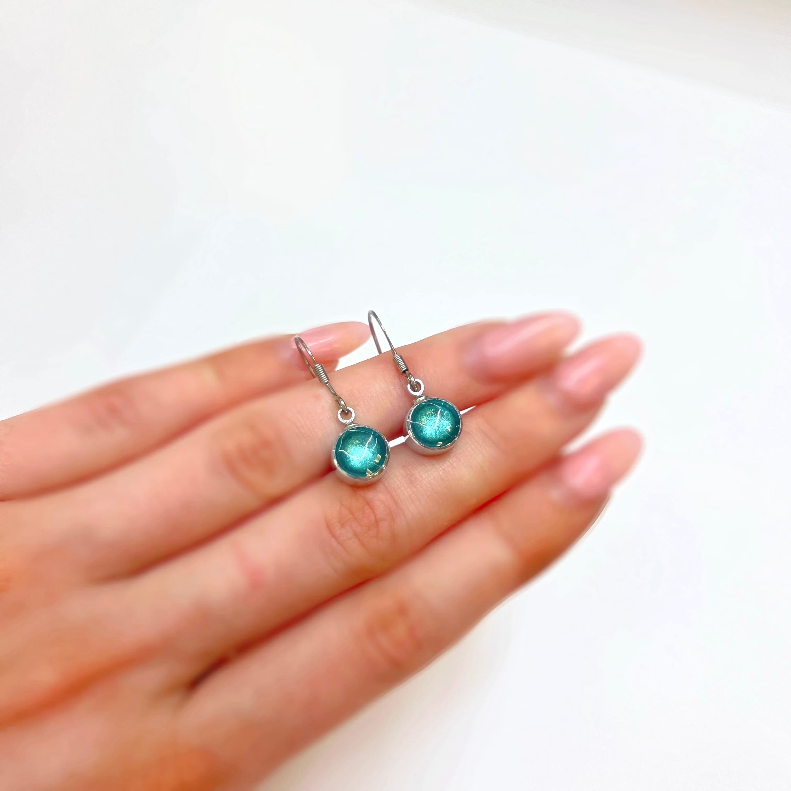 Pre-Order | Turquoise Blue Dot Drop Earrings | Watch This Space