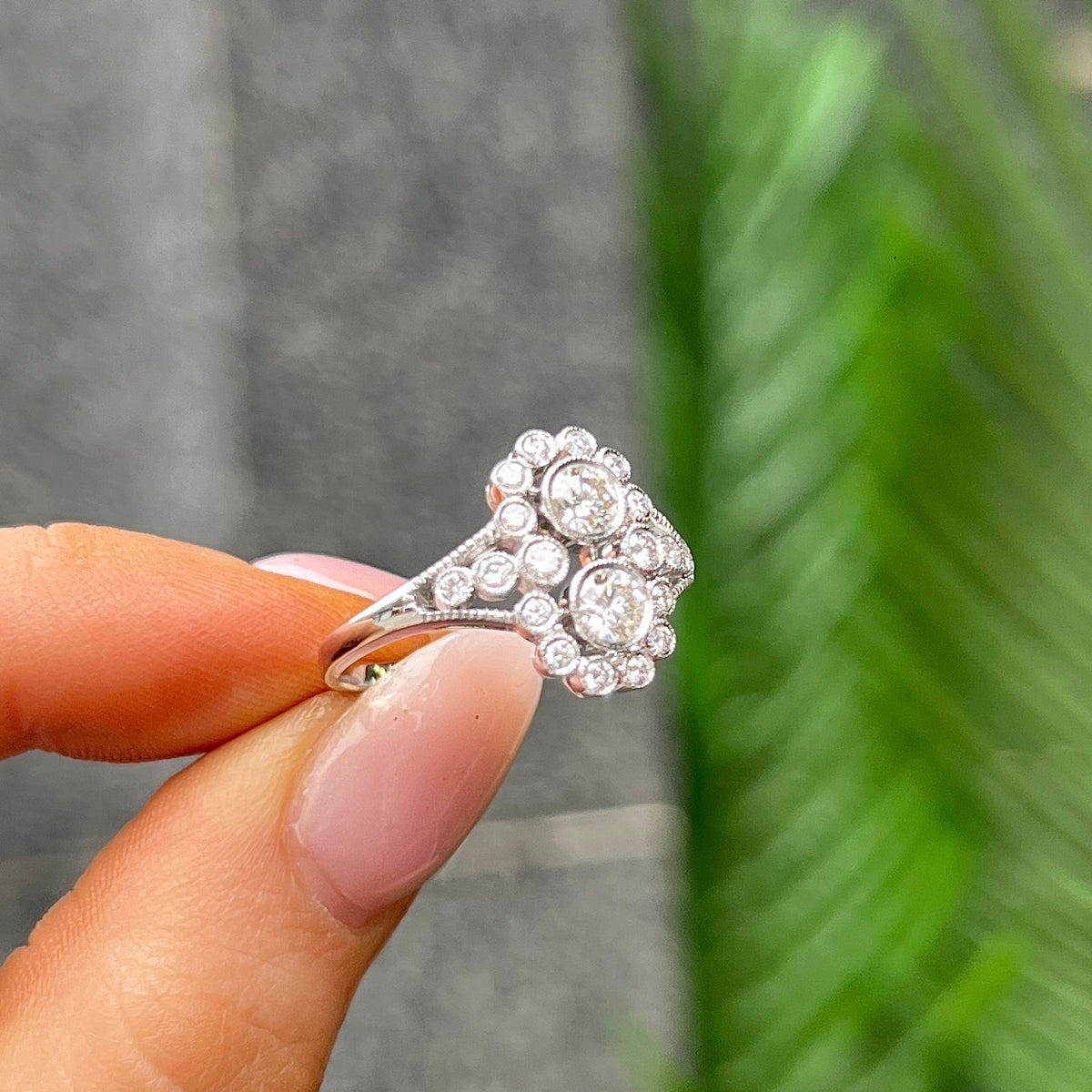 Diamond 18ct White Gold Ring | Size O ½