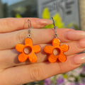 Pre-Order | Orange Flower Drop Earrings | Watch This Space