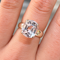 Kunzite Sterling Silver Oval Cut Ring | Size O