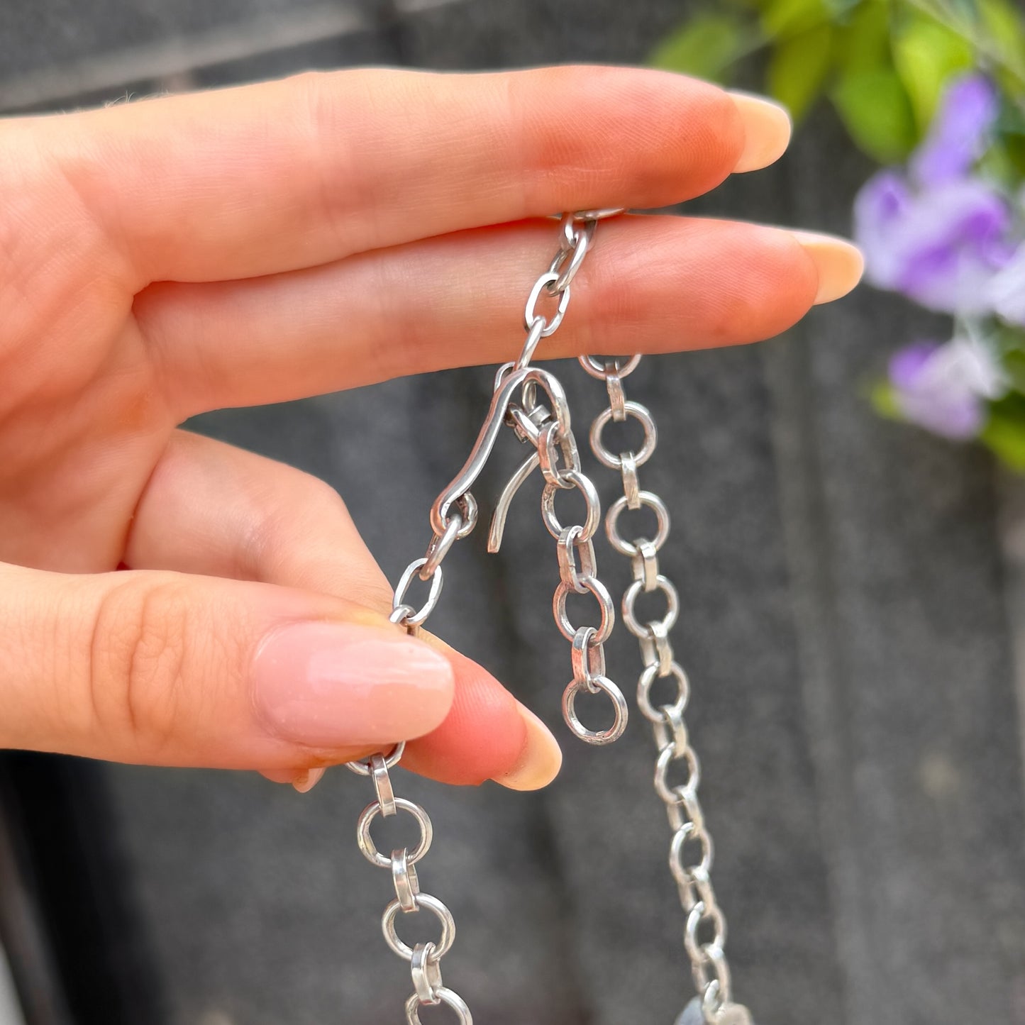 Smoky Quartz Sterling Silver Statement Gemstone Necklace