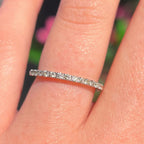 Modern Half Eternity Diamond 9ct Yellow Gold Band Ring | Size L ½