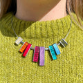 Rainbow-Coloured Rectangle Necklace | Watch This Space
