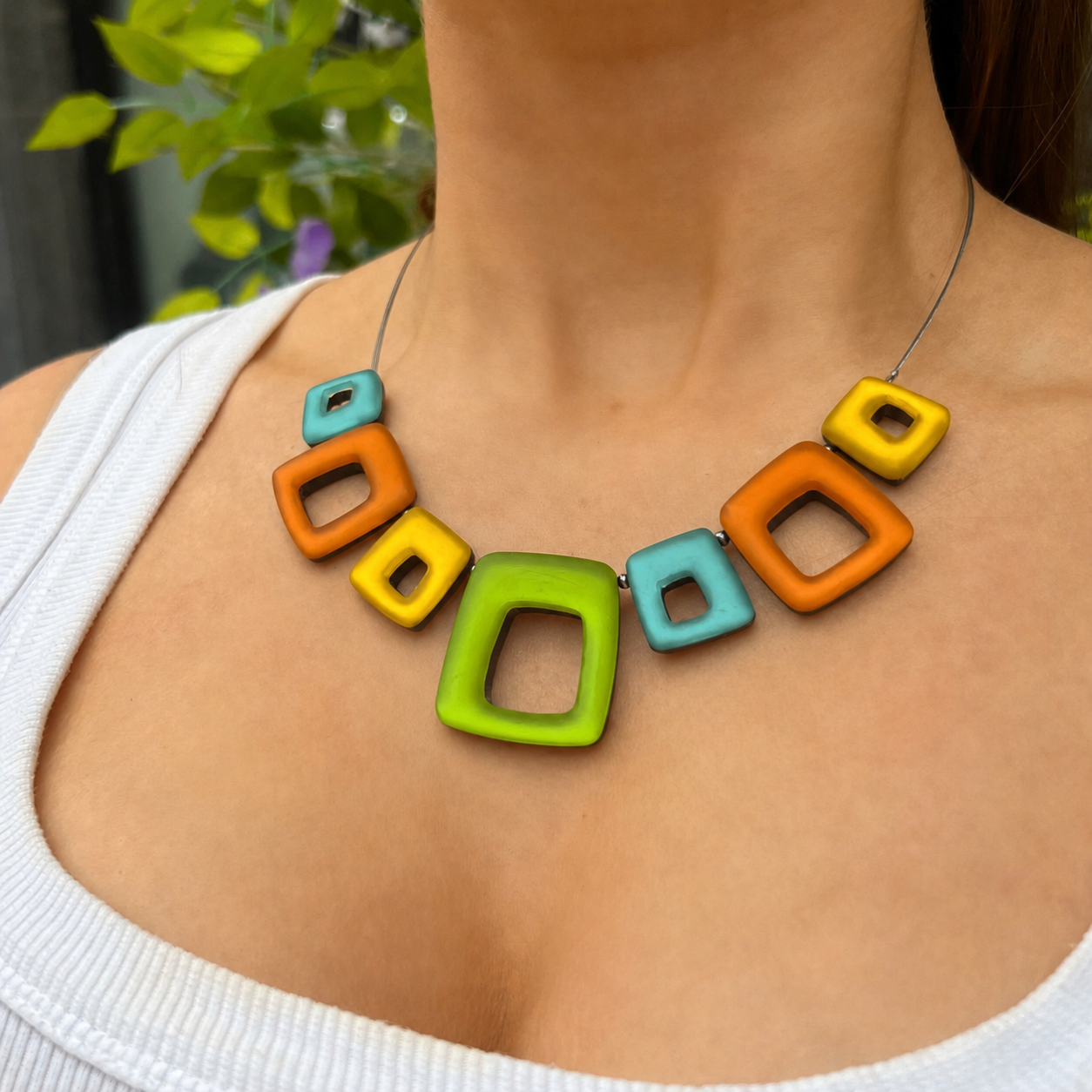 Pre-Order | Zest Hollow Squares Necklace | Watch This Space