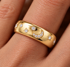 Gold on Silver Celestial Chunky Ring | Ania Haie