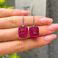 Pre-Order | Tropical Hollow Square Drop Earrings | Watch This Space