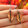 Orange Leaf Drop Earrings | Watch This Space
