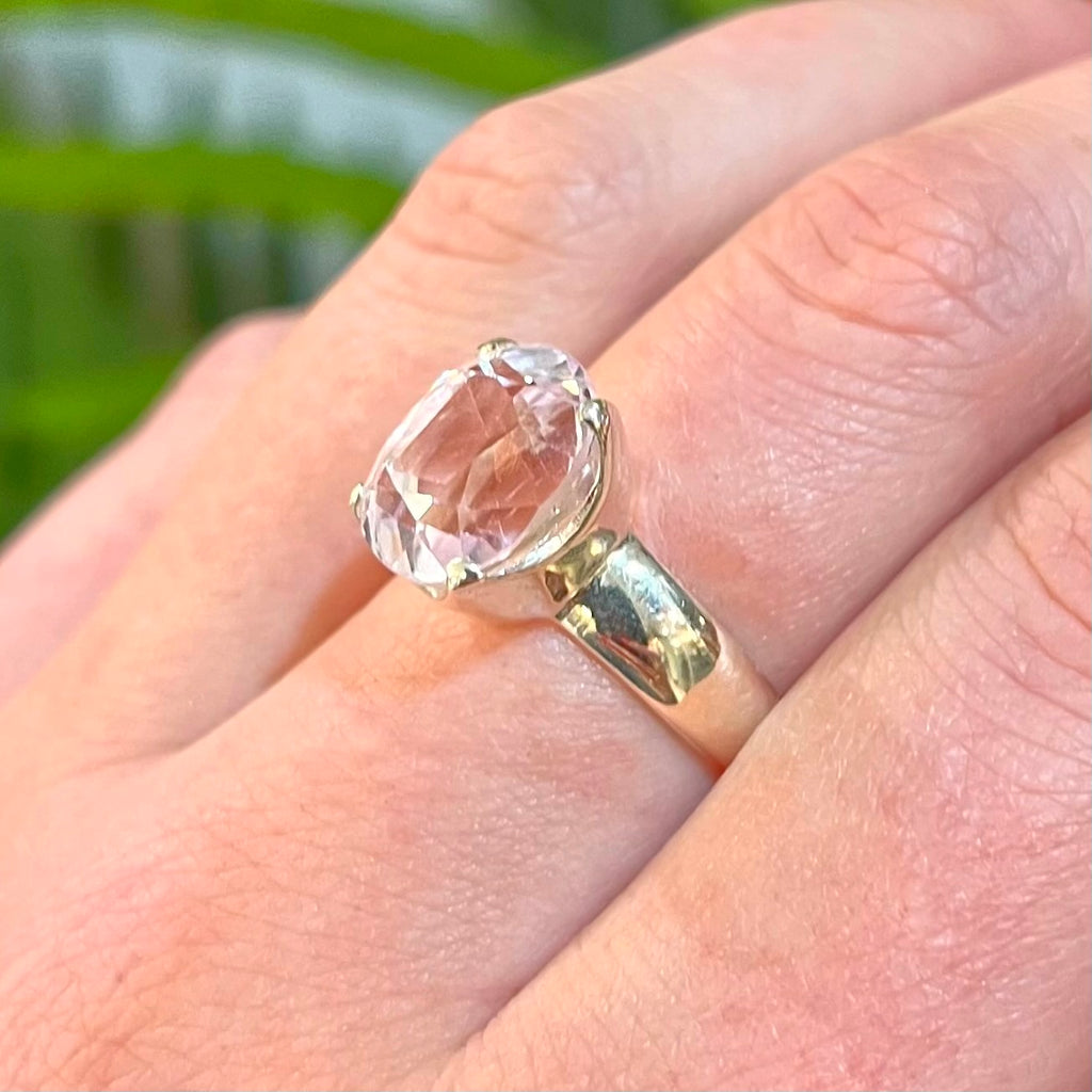Kunzite Sterling Silver Oval Cut Ring | Size O