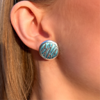 Scottish Runic 'True Love' Hidden Message Hand Enamelled Sterling Silver Stud Earrings | Sheila Fleet