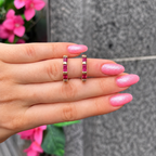 14ct Gold Plated Rosé Holiday Huggie Hoop Earrings | Ania Haie