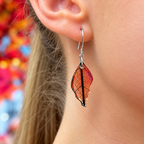 Orange Leaf Drop Earrings | Watch This Space