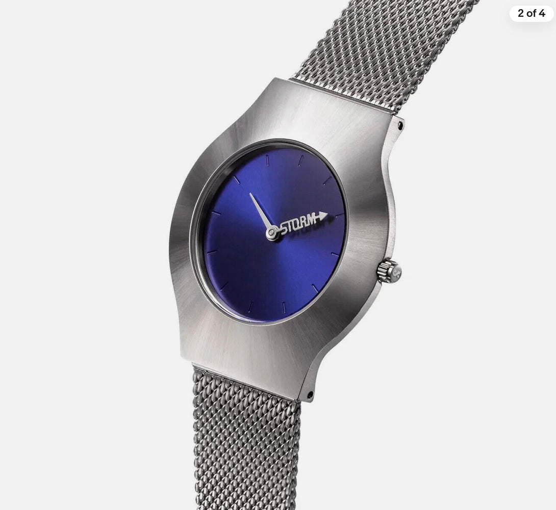 STORM Ladies Ion Mesh Steel Blue Dial Watch