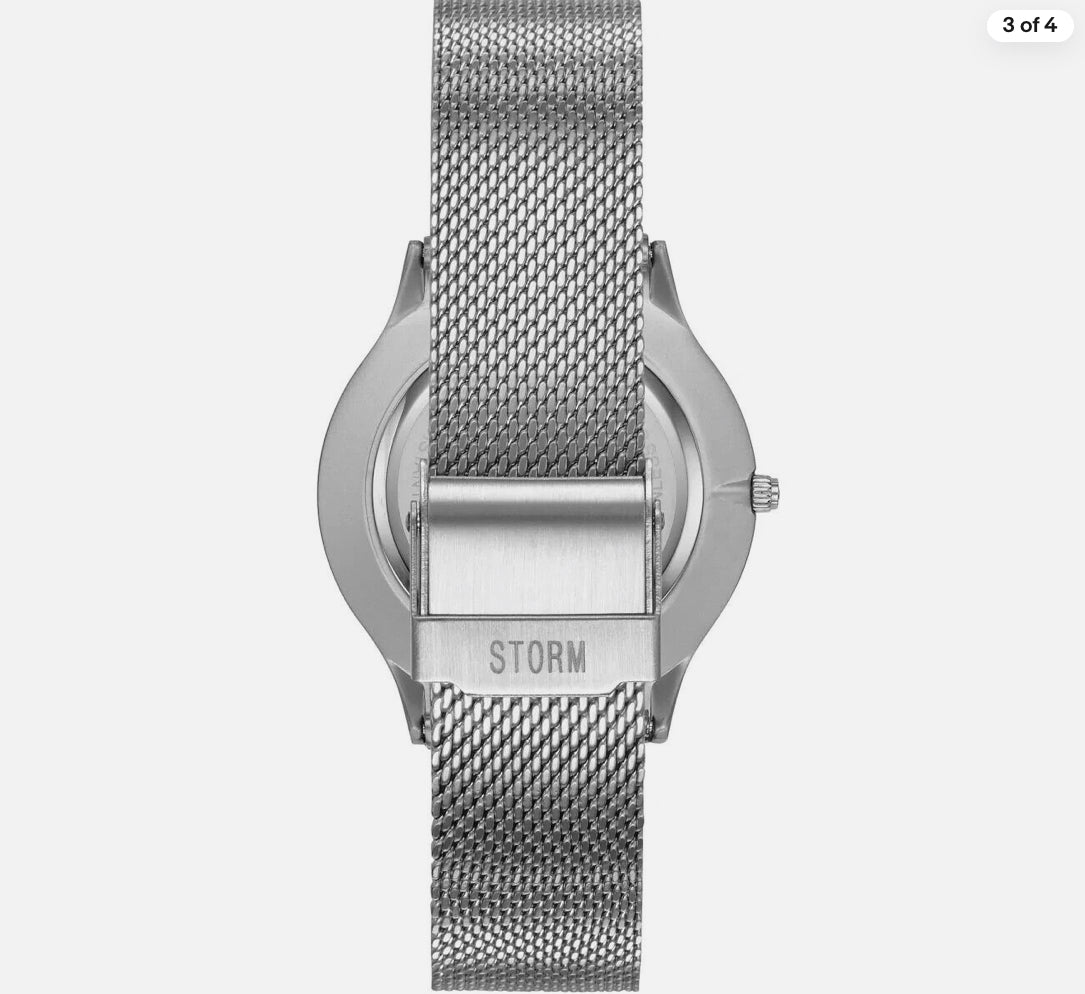 Storm Ladies Ion Mesh Steel Blue Dial Watch
