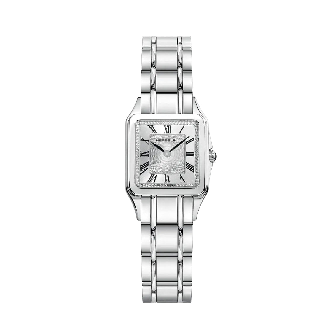 Herbelin Luna Ladies Stainless Steel Guilloché White Dial Watch