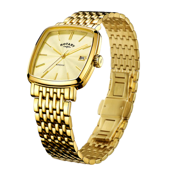 Rotary Gold Plated Dress Windsor Gents Watch