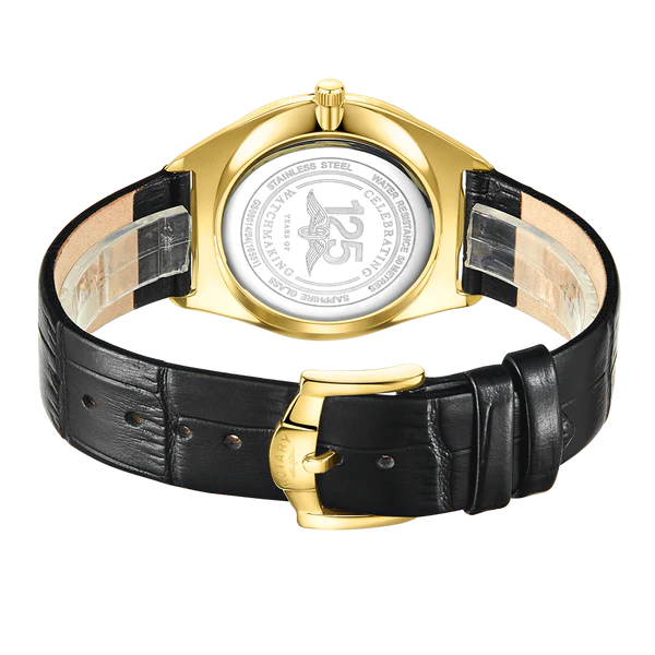 Rotary Black Leather Ultra Slim Gents Watch