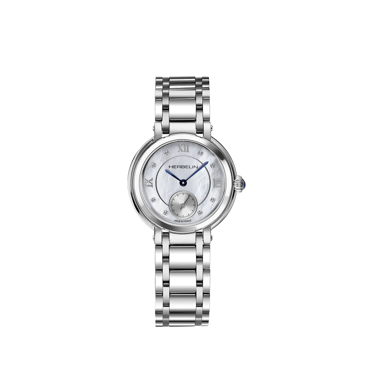 Herbelin Gents Newport Slim Steel Watch with Blue Dial