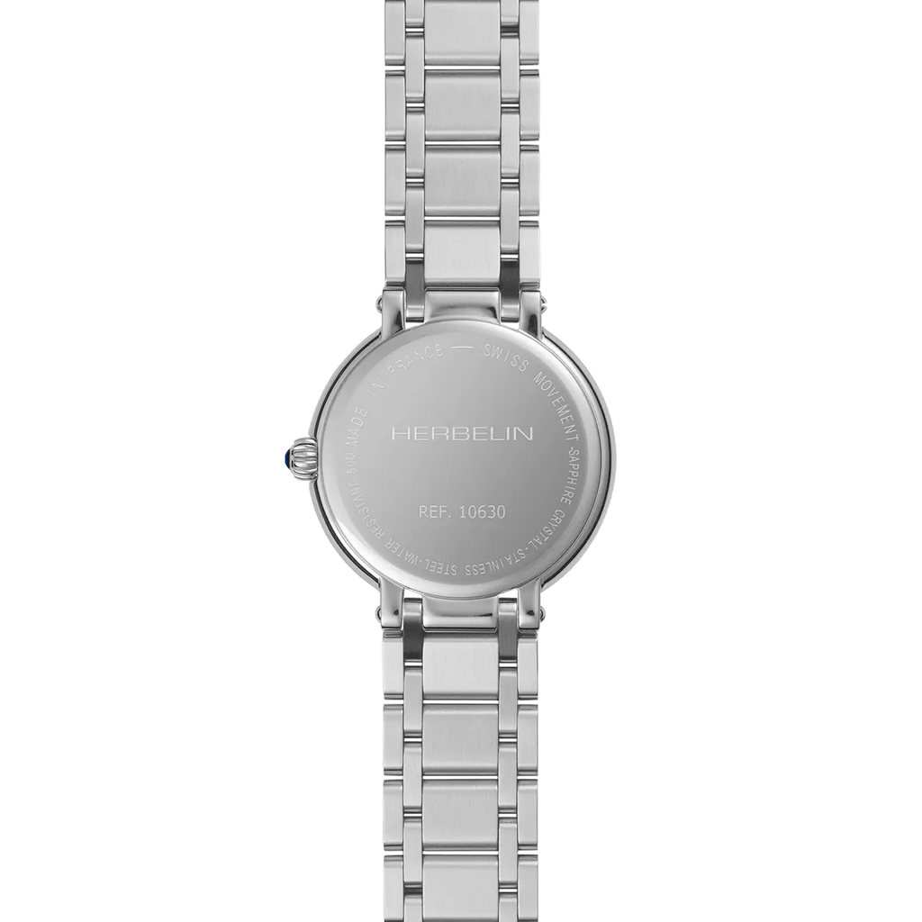 Herbelin Gents Newport Slim Steel Watch with Blue Dial