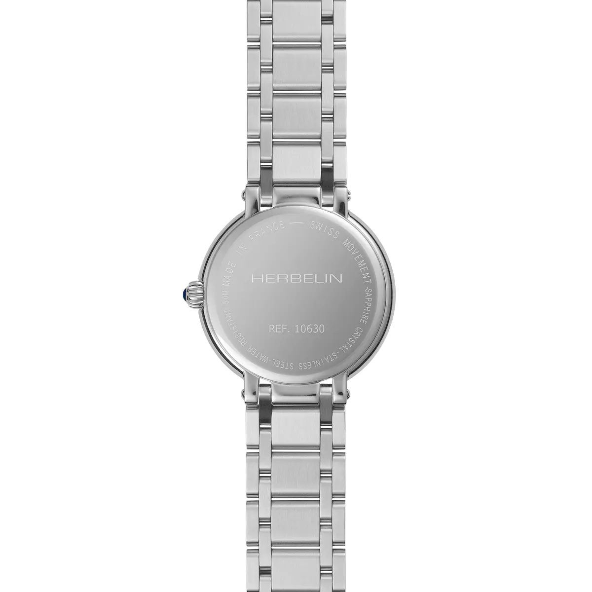 Herbelin Gents Newport Slim Steel Watch with Blue Dial