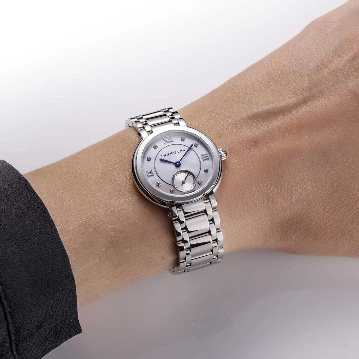 Herbelin Gents Newport Slim Steel Watch with Blue Dial