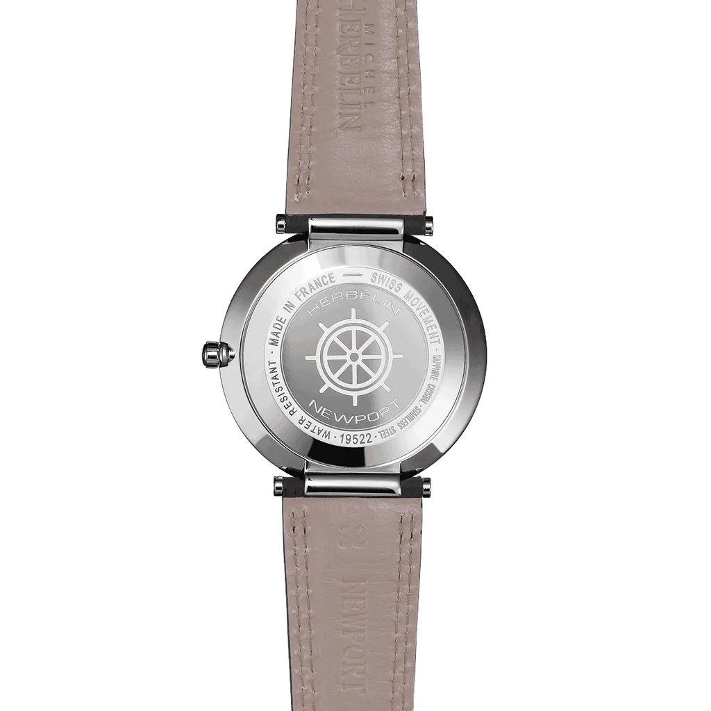 Herbelin Newport Slim Ladies Steel Two-Tone Watch with Blue Dial